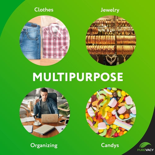 Clear Reclosable Bags 13x15 Pack of 50 Plastic Baggies for Jewelry