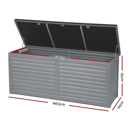 Gardeon Outdoor Storage Box 490L Container Lockable Garden Bench Tools