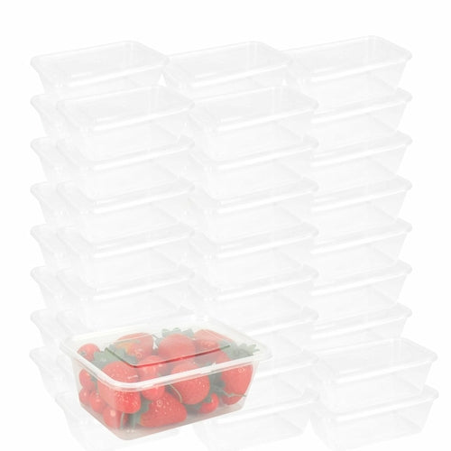 1000 Pcs 1000ml Take Away Food Platstic Containers Boxes Base and Lids